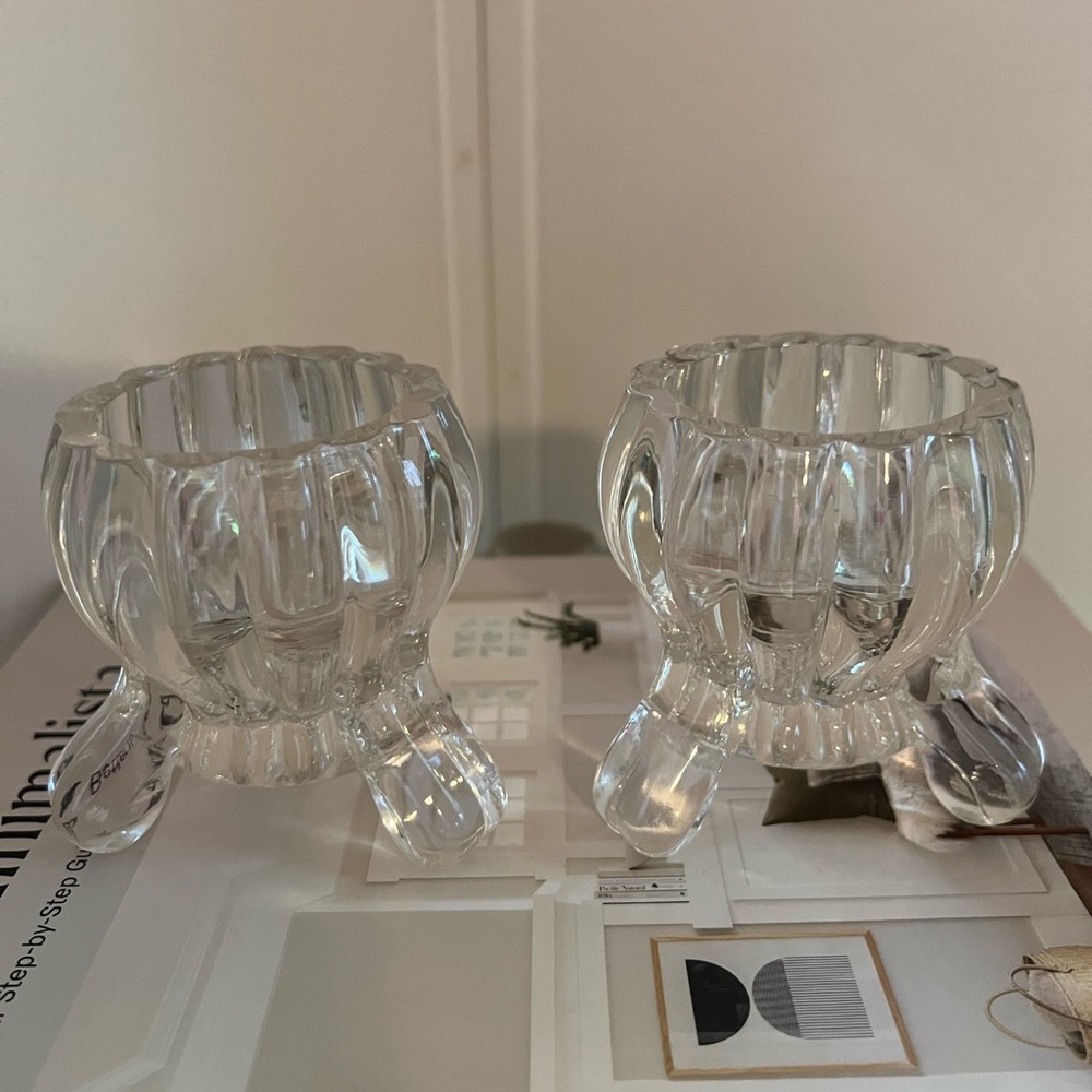 Jeanette National Heavy Rib fotted candle holder
